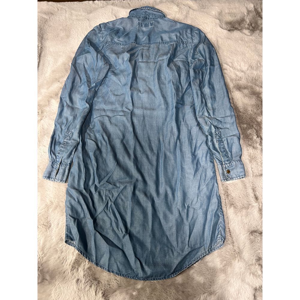 Michael Kors Denim Shirt Dress Long Sleeve Casual XS - Picture 14 of 16